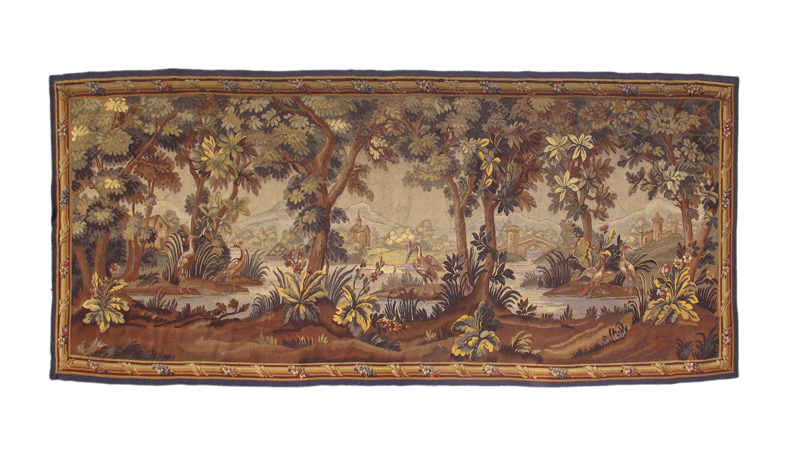Mid 19th Century Forested Aubusson Tapestry