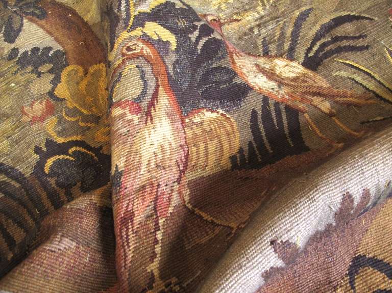 French Mid 19th Century Forested Aubusson Tapestry