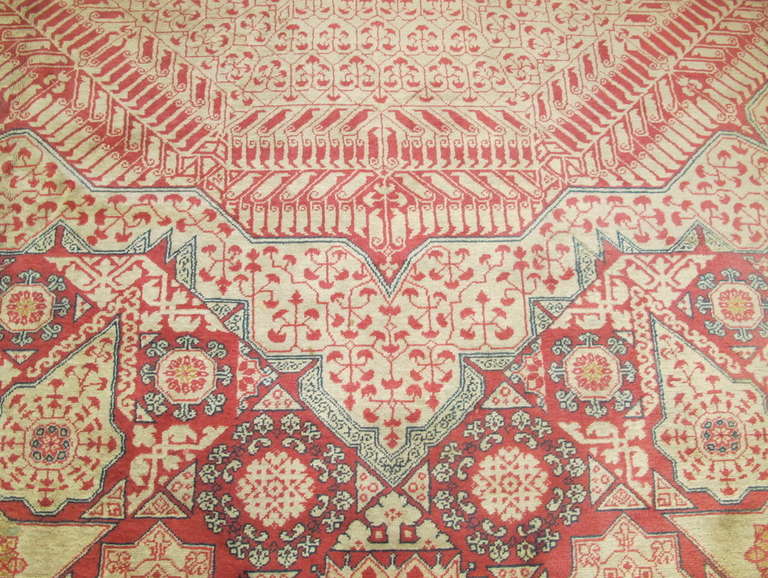 Wool Marvelously Decorative Anatolian Oushak Carpet