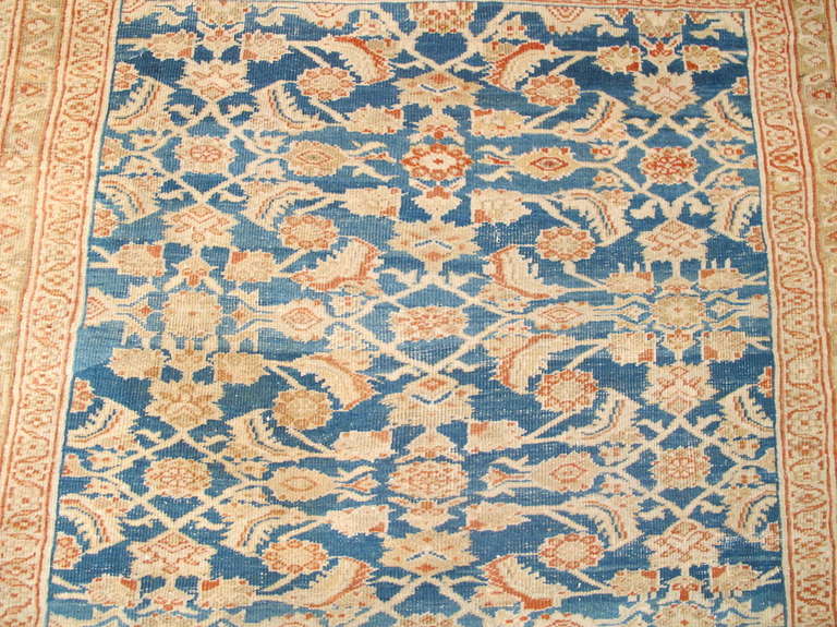 Persian Late 19th Century Sultanabad Carpet with Light Blue Ground