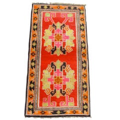 Vivid Chinese Turkestan Yarkand Rug 9