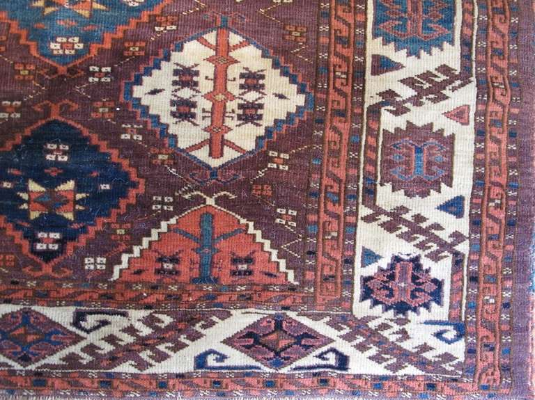 Mid 19th Century Red Chodor Main Carpet For Sale 2