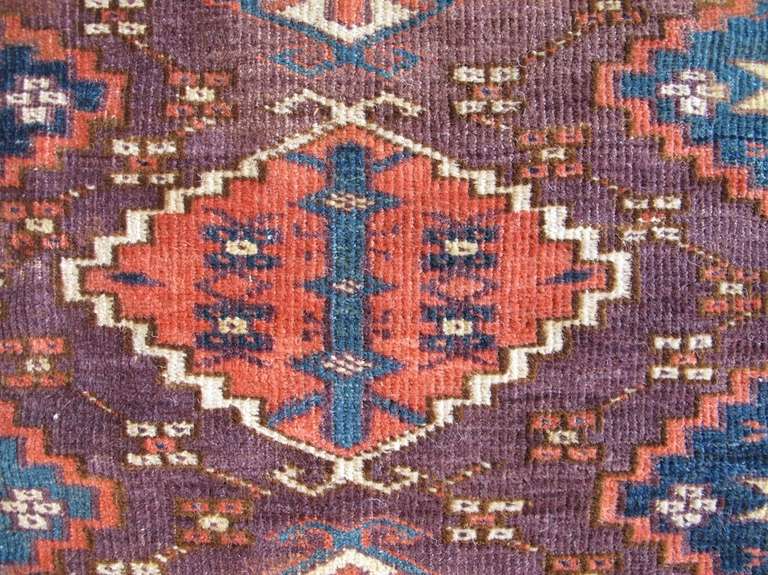 Mid 19th Century Red Chodor Main Carpet In Excellent Condition For Sale In San Francisco, CA