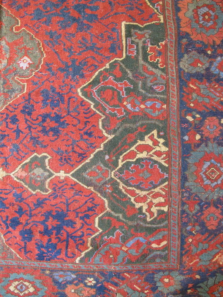 17th Century Anatolian Oushak Rug In Good Condition In San Francisco, CA