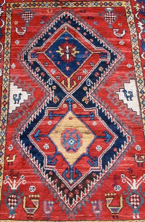 Early 20th Century Persian Luri Rug In Excellent Condition In San Francisco, CA