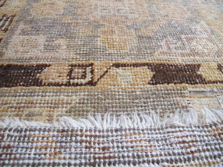 Wool Early 20th Century Tan Khotan Rug For Sale