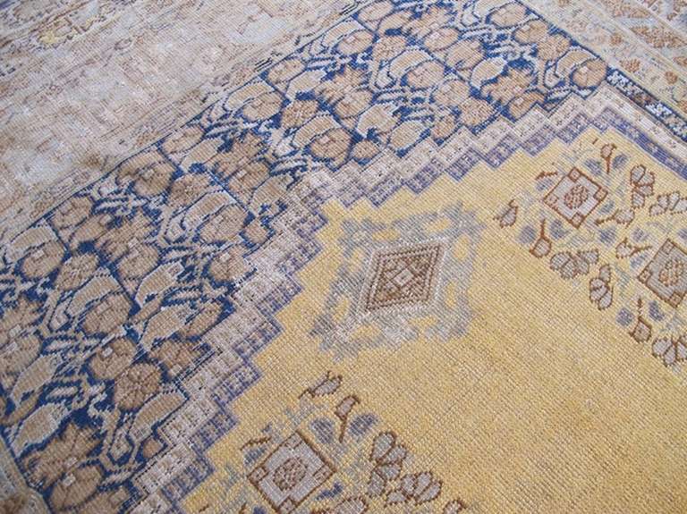 19th Century Turkish Kula Scatter Rug in Lovely Soft Gold Tones