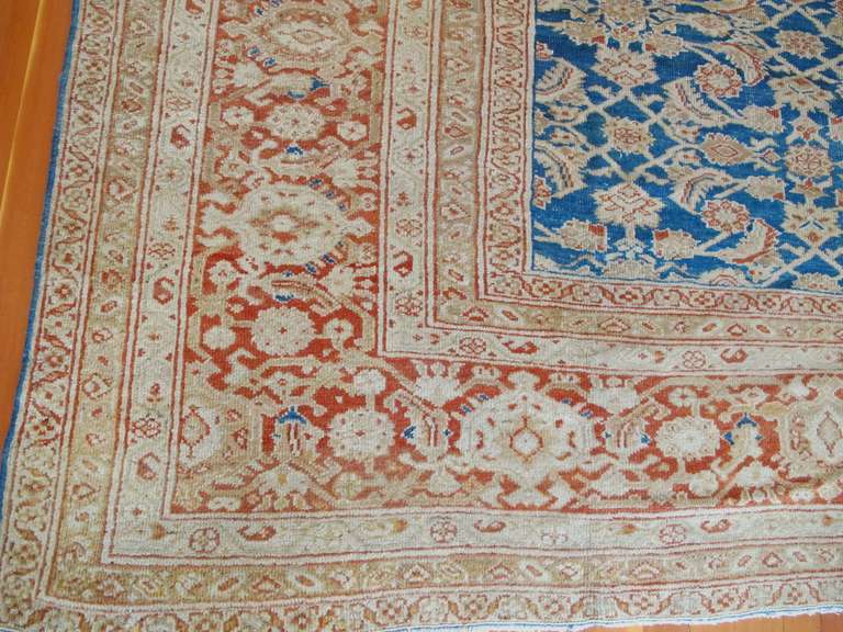Late 19th Century Sultanabad Carpet with Light Blue Ground 4