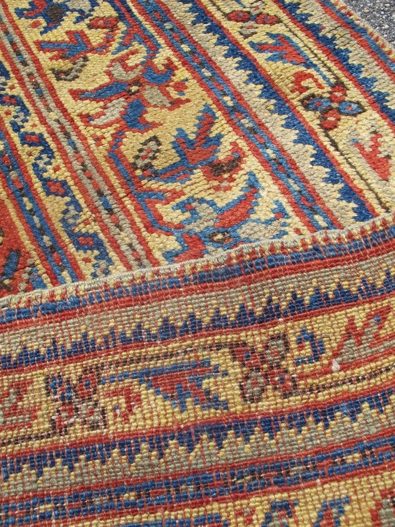 Wool Early 19th Century Madder Red Turkish Oushak Carpet with Golden Ivory Field