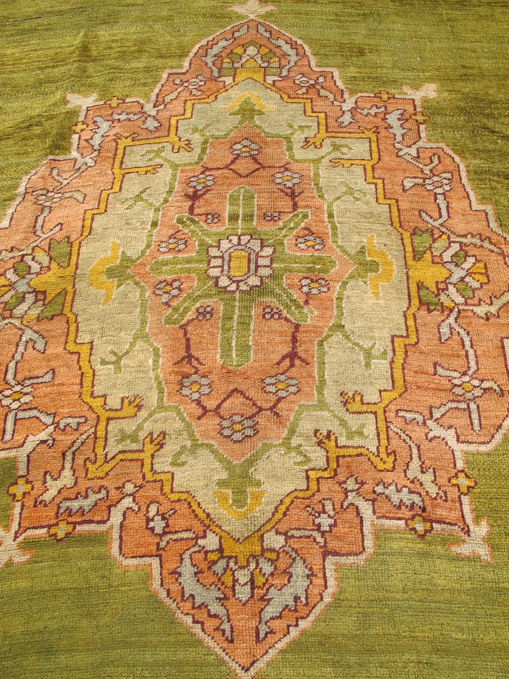 Turkish Classic Late 19th Century Oushak Carpet with Art Nouveau Flair