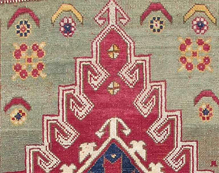 Turkish 19th Century Multi-Colored Kirshehir Prayer Rug