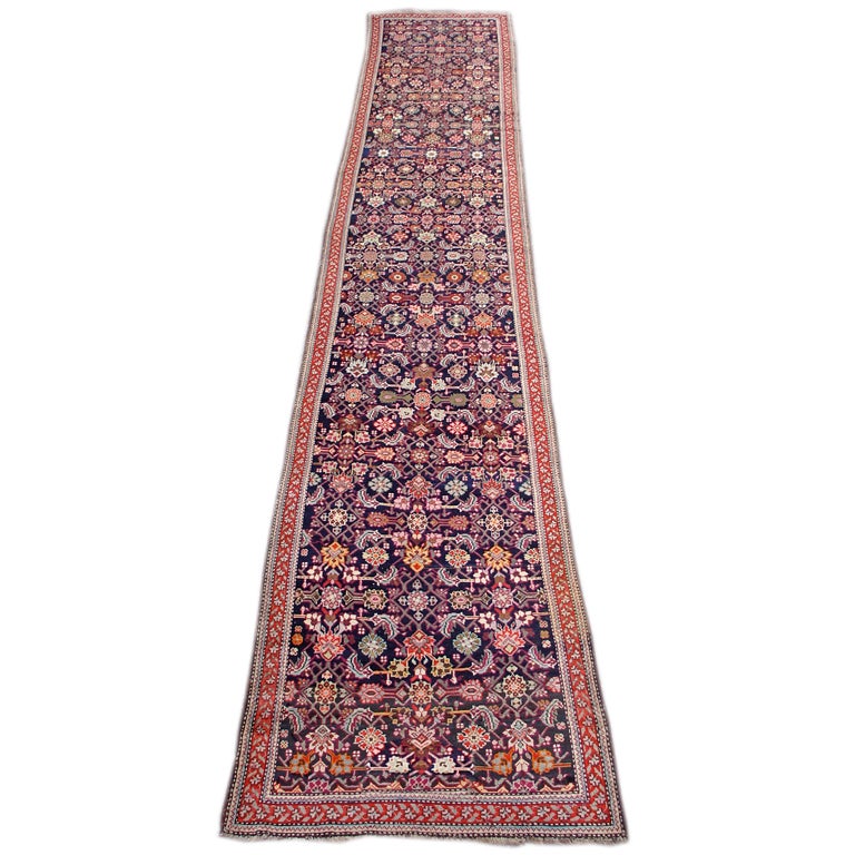 Antique Caucasian Karabagh Runner, Early 20th Century 