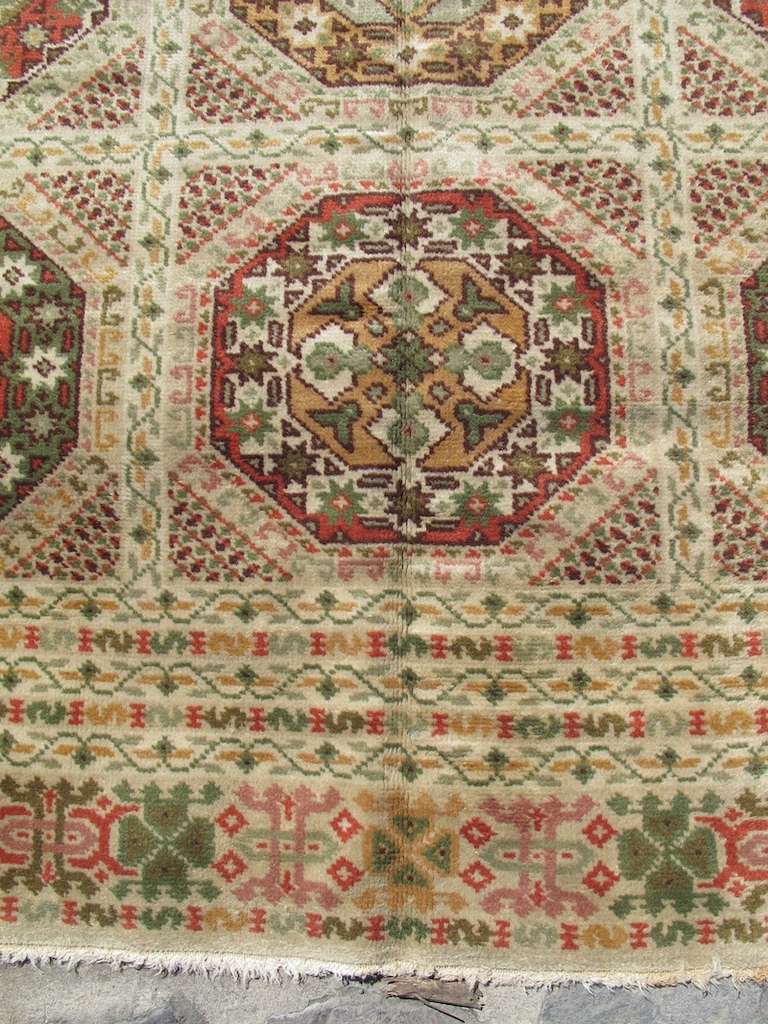 Wool Early 20th Century Light Tan Spanish Carpet