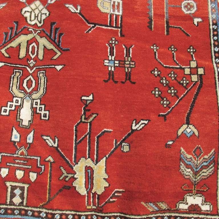 Early 20th Century Red Turkestan Khotan Rug In Excellent Condition In San Francisco, CA