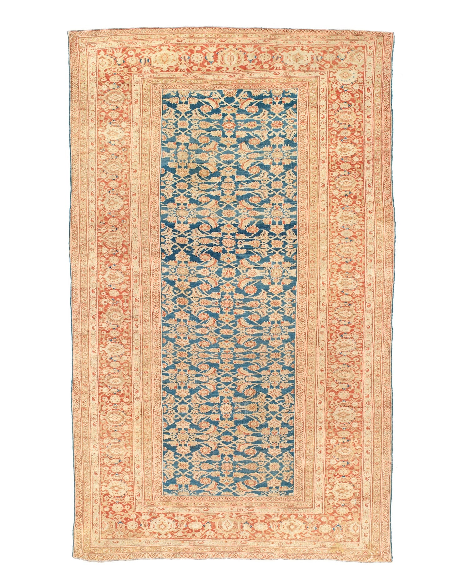 Late 19th Century Sultanabad Carpet with Light Blue Ground