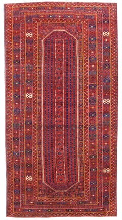 Antique Mid 19th Century  Bashir Gallery-Sized Carpet