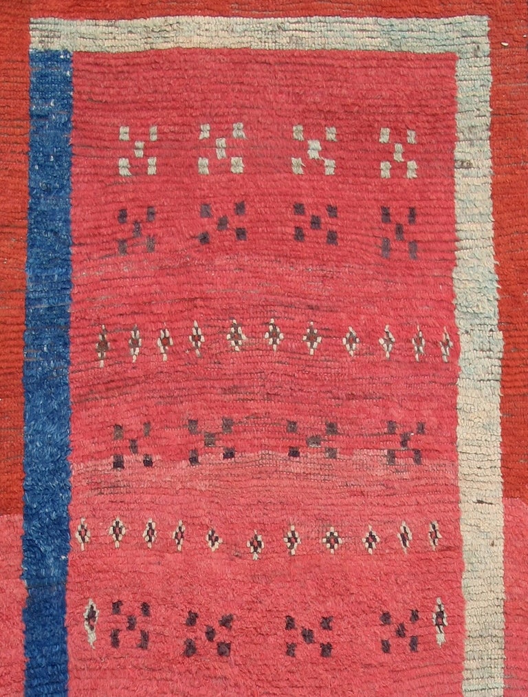 The open feeling and minimalist aesthetic of this central Anatolian rug is comparable to notions promoted by Modern artists of the 20th century. The Turkish weaver of this piece may have had no idea how artistically progressive she was. The red of