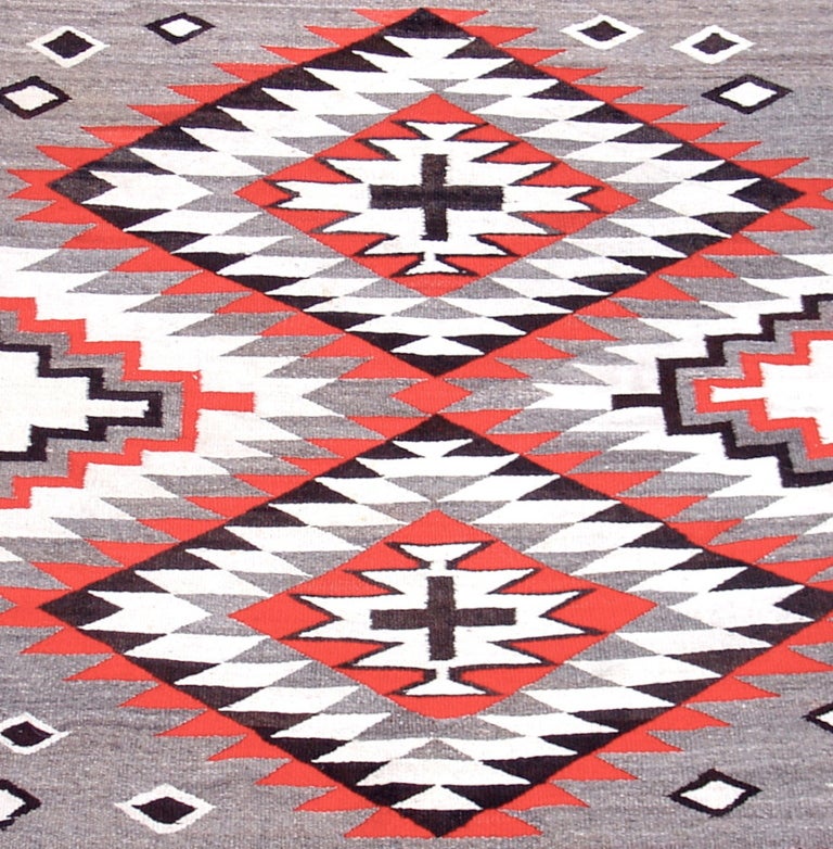 Antique Navajo Rug, Early 20th Century

Having adopted horses and sheep from the Spanish, the Navajo of Arizona and New Mexico were already expert weavers by the time American settlers first encountered them in the nineteenth century. With the