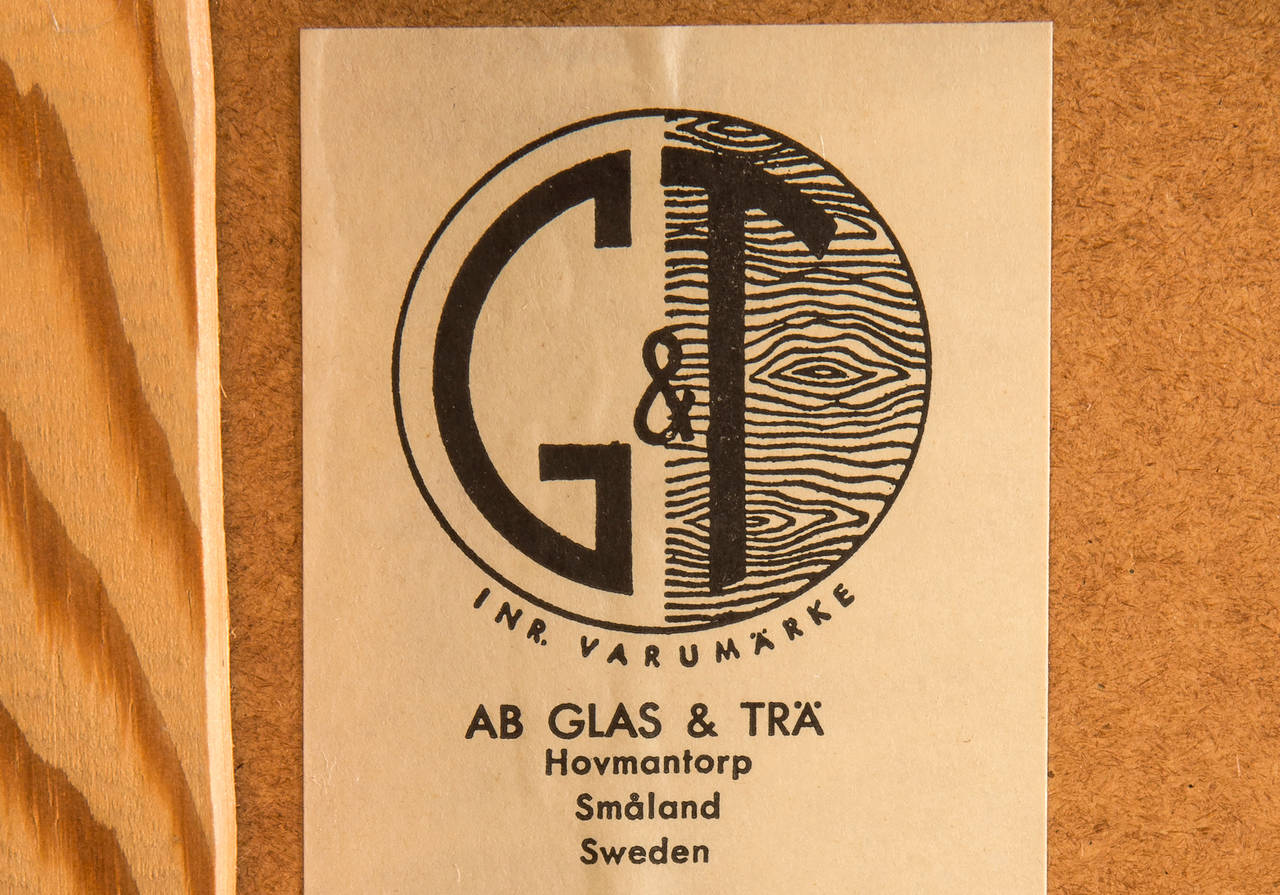 Ab Glass and Tra, a Pair of Large Enameled Copper and Wood Mirrors at