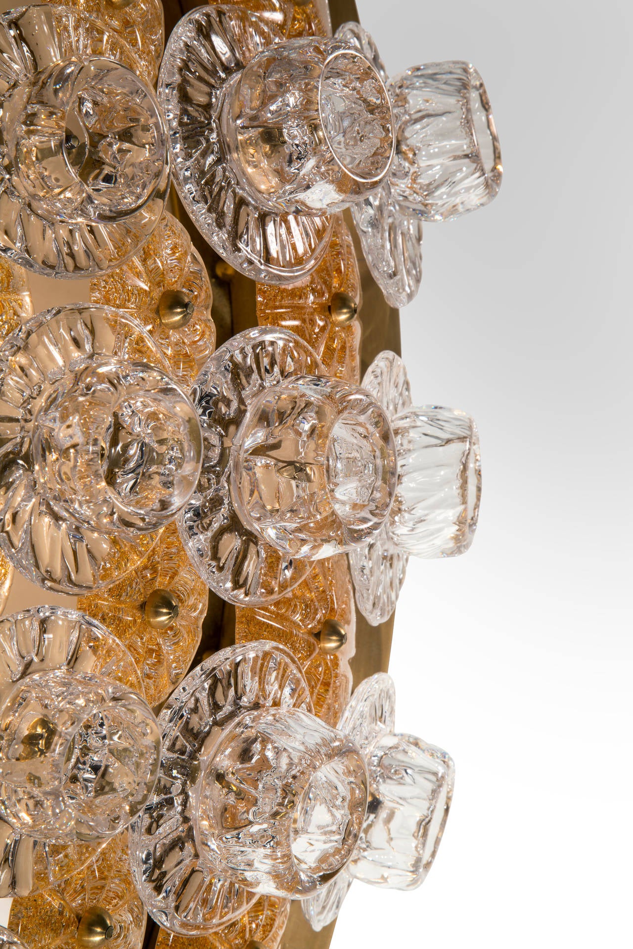 Barovier & Toso Monumental Handblown Murano Glass Chandelier or Sconce In Excellent Condition In New York, NY