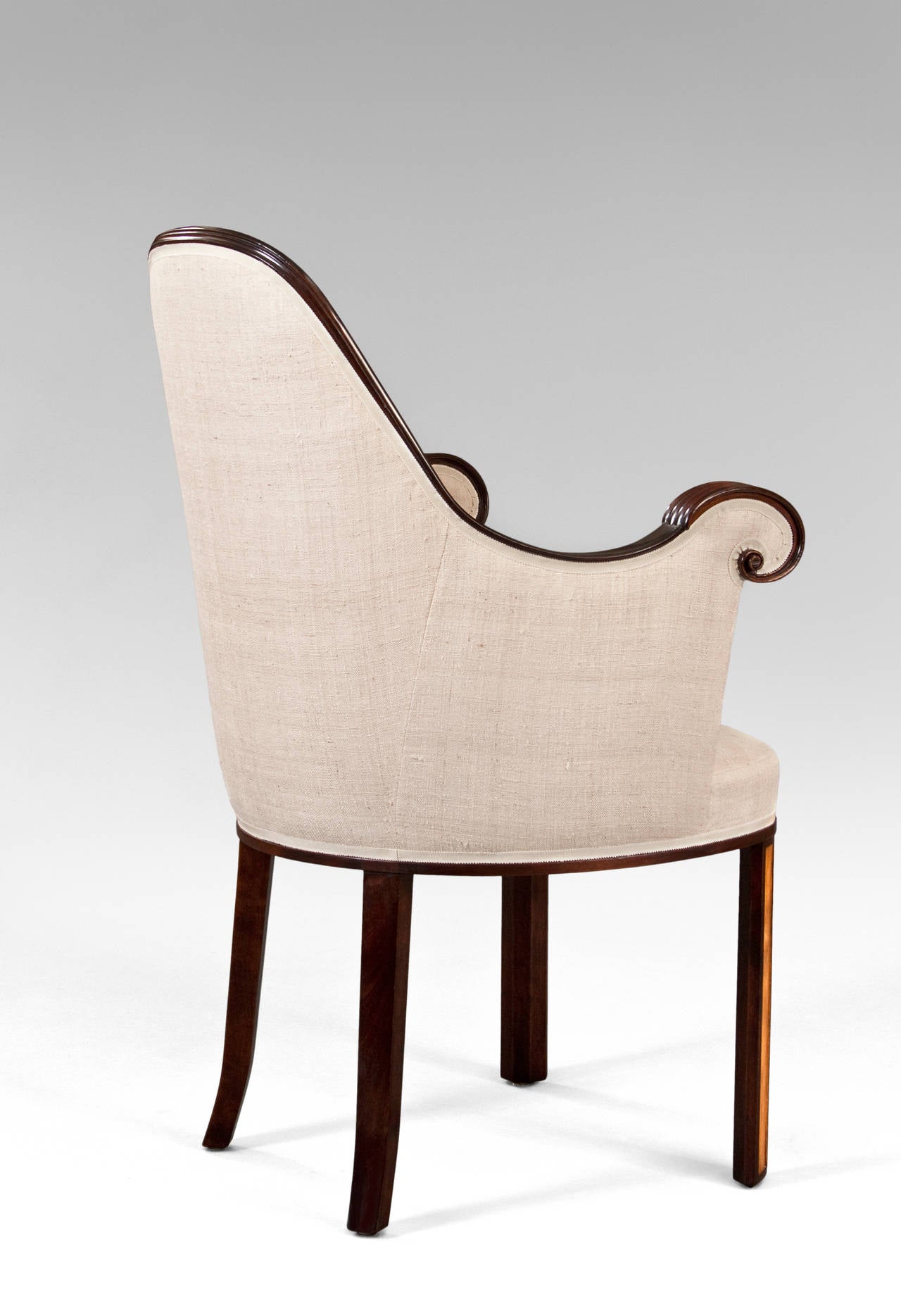 Nordiska Kompaniet, a Swedish Grace Period Ebonized Wood and Birch Armchair In Excellent Condition In New York, NY