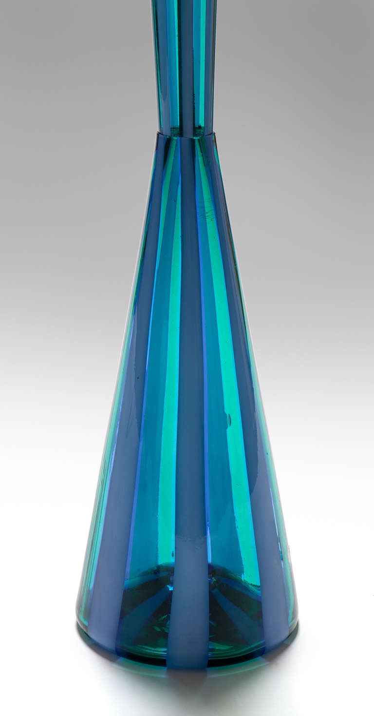 Fulvio Bianconni for Venini: A Rare Murano Glass Floor Lamp In Good Condition In New York, NY