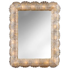 An Illuminated Rugiadoso Glass Mirror by Barovier & Toso
