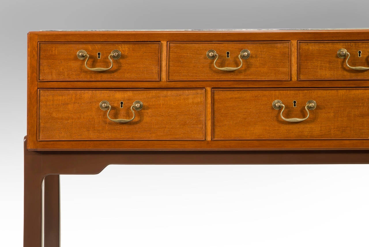 Ernst Kuhn for Normina: An Exceptional Marble, Lacquer and Mahogany Cabinet In Excellent Condition In New York, NY
