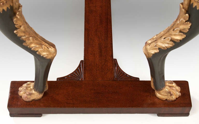 A Russian Neoclassical Parcel-Gilt Mahogany Center / Console Table For Sale 1