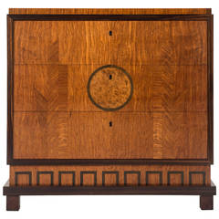 Eric Chambert, a Swedish Grace Period Marquetry and Macassar Commode