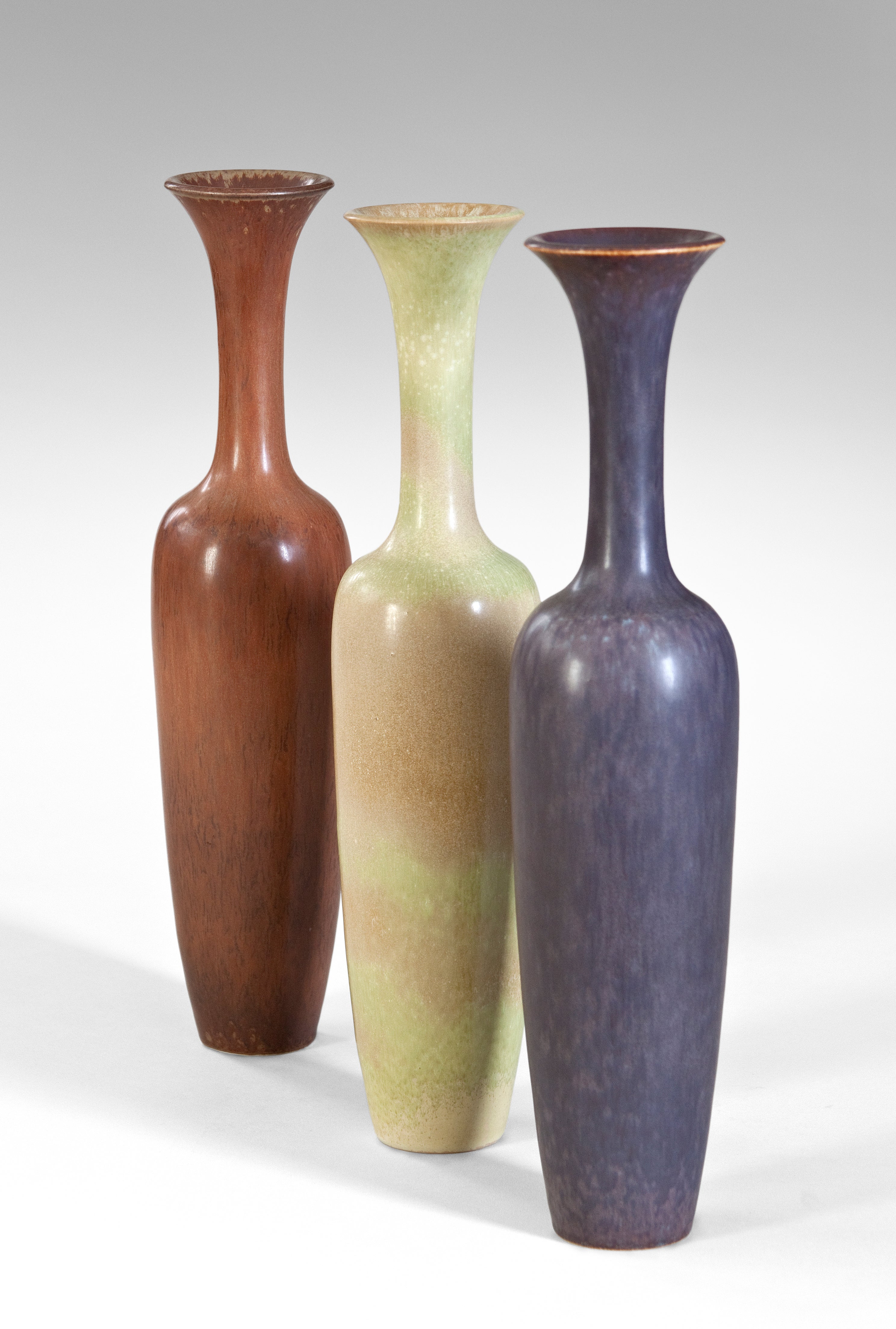 A Set of 3 Swedish Ceramic Vases by Gunnar Nylund for Rorstrand