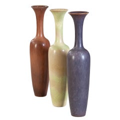 A Set of 3 Swedish Ceramic Vases by Gunnar Nylund for Rorstrand