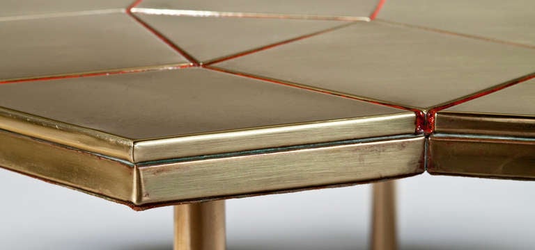 American A Rare and Likely Unique Brass Coffee Table by Alexander Girard