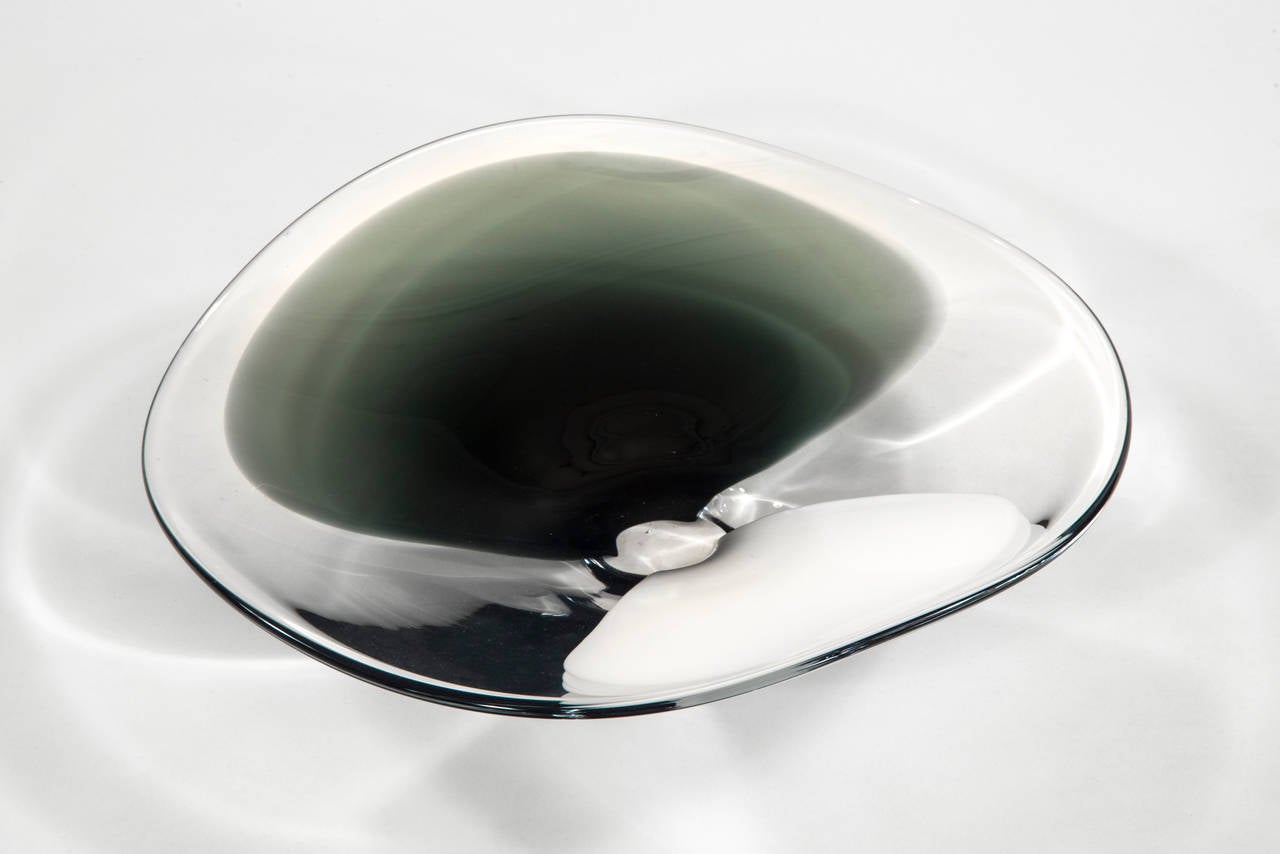Danish Per Lutken for Holmegaard, A Unique Amorphic Glass Bowl