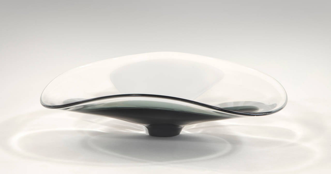 Scandinavian Modern Per Lutken for Holmegaard, A Unique Amorphic Glass Bowl
