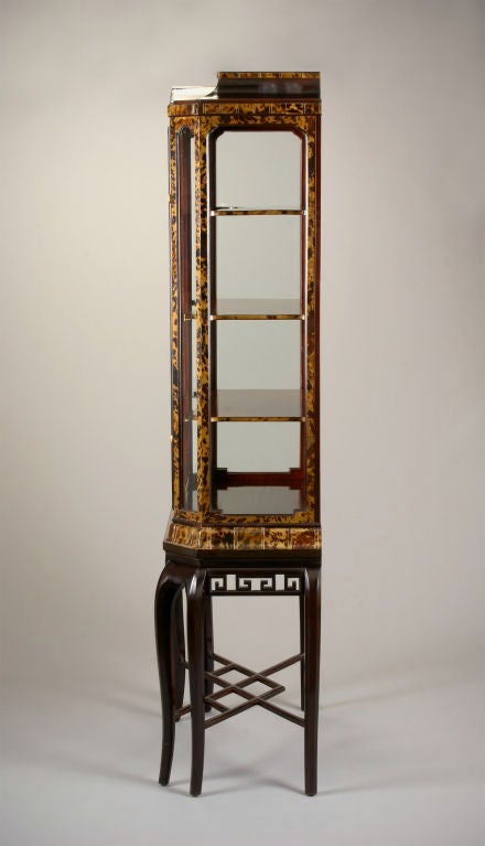 Rare Tortoiseshell and Ivory Display Cabinet by Maison Franck