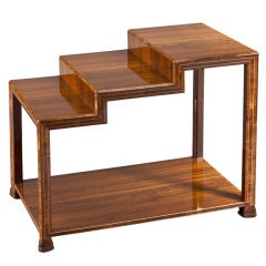 An Art Deco Walnut and Cherry Side Table by Eugene Schoen