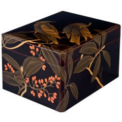 A Fine Japanese Black and Gilt Lacquer Box