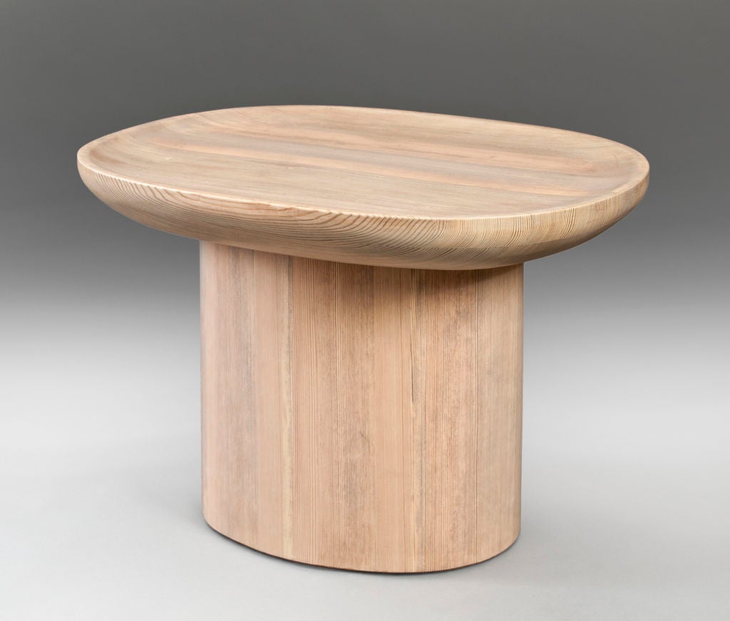 The shallow concave oval top, on a conforming base.<br />
<br />
Axel Einar Hjorth (1888-1959) was a leading Swedish designer of the first half of the twentieth century.  Hjorth was instrumental in introducing Swedish decorative arts to America,