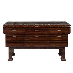 Antique A Large German Macassar 
Mahogany Sideboard / Cabinet