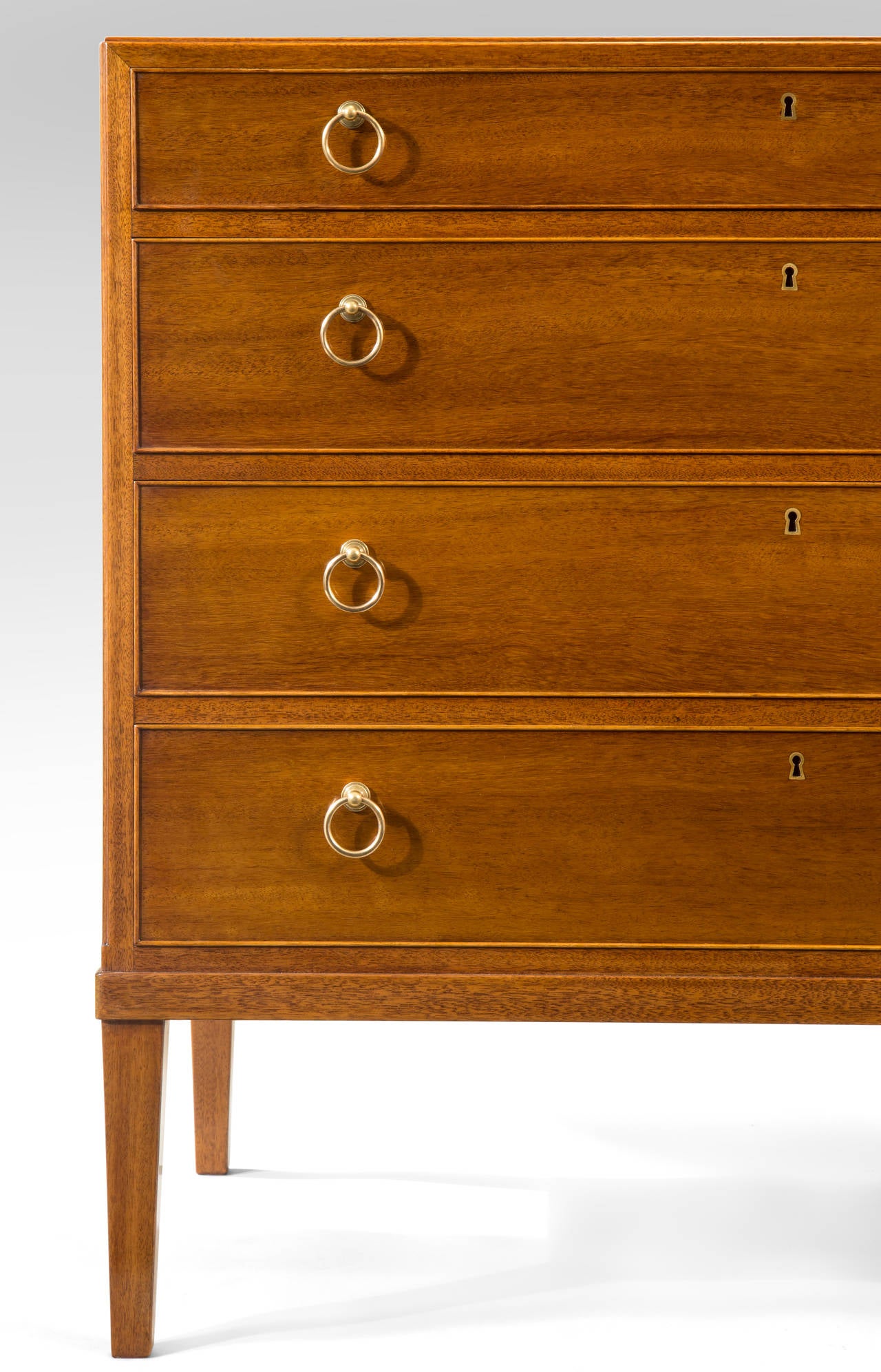 Jacob Kjaer, A Cuban Mahogany 4 Drawer Commode In Excellent Condition In New York, NY