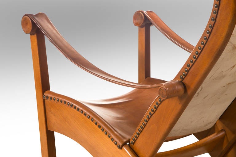 Mogens Voltelen for Niels Vodder: A Pair of Leather and Beech Copenhagen Chairs 1