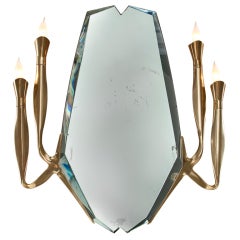 An Illuminated Mirror / Sconce by Max Ingrand for Fontana Arte