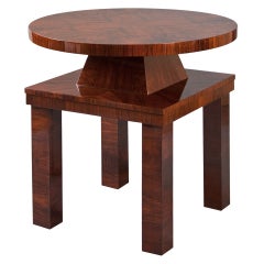 An Unusual German Art Deco Walnut Table