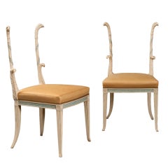 A Pair of Unusual Chairs in the Manner of Michelangelo Pergolesi