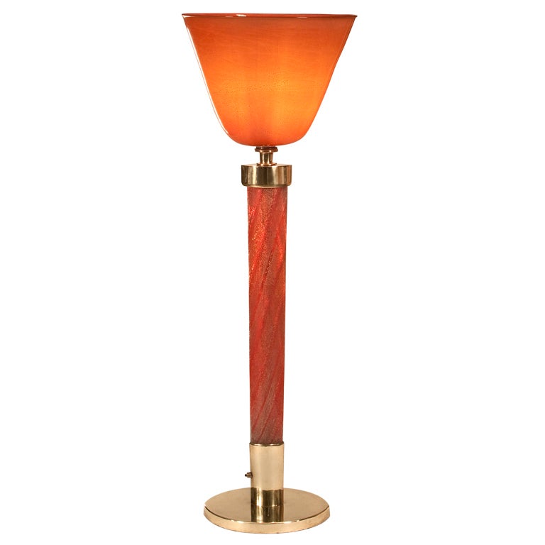 Tomaso Buzzi for Venini: A Rare Laguna Glass Lamp For Sale