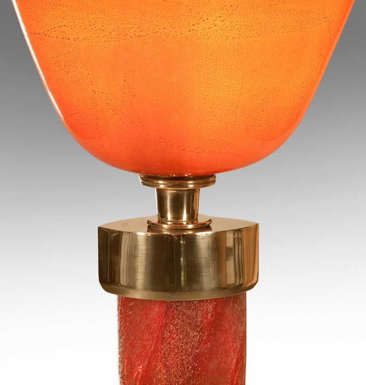 Modern Tomaso Buzzi for Venini: A Rare Laguna Glass Lamp For Sale