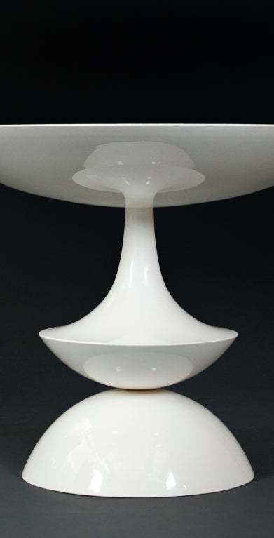 Danish A Rare White Lacquered Fiberglass Table by Nanna Ditzel