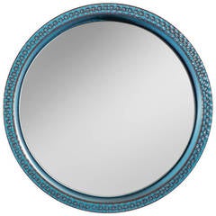 Stig Lindberg for Gustavsberg: A Unique Blue and Turquoise Ceramic Mirror