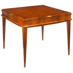 Etienne-Henri Martin for Le Goff: A Brass Mounted Rosewood Marquetry Games Table